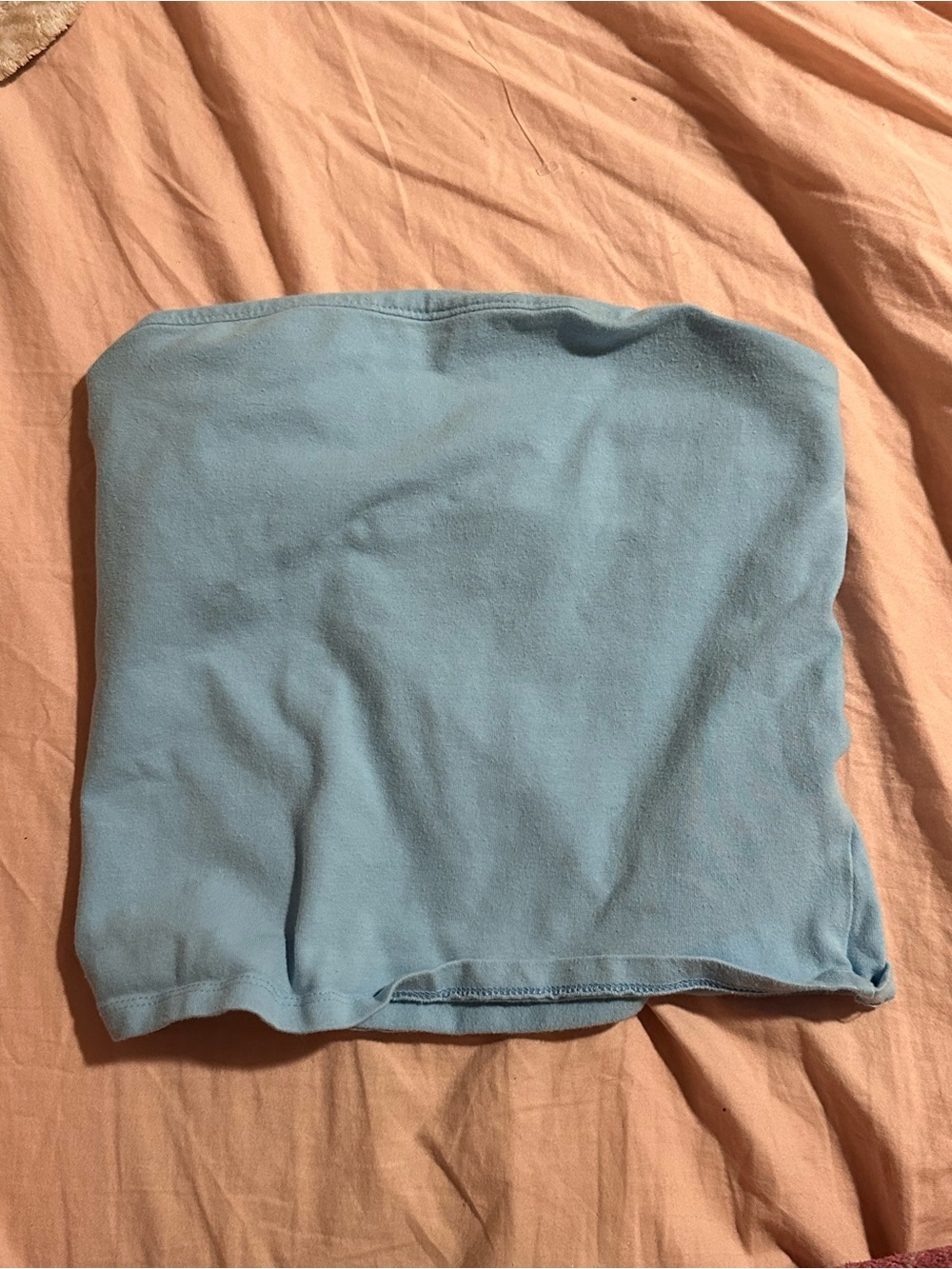wild fable Light Blue Strapless Tube Crop Top